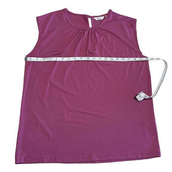 REITMANS Women's Dusty Rose Tank Top Crew Neck Sleeveless Ruched Collar Medium - Picture 7 of 10
